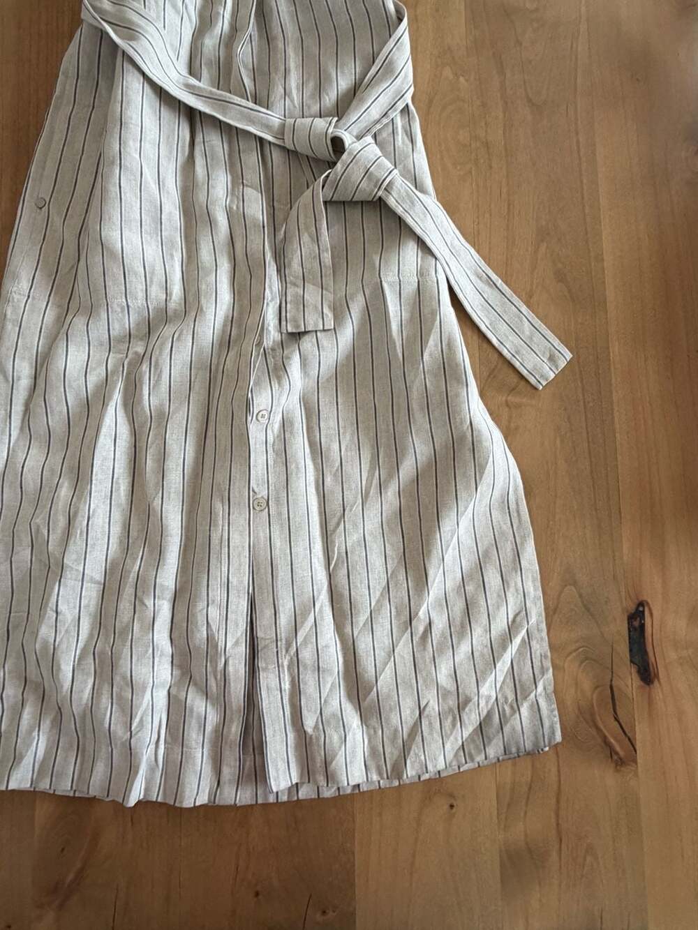 Lafayette 148 New York Striped Linen Shirt Dress Size S - Picture 10 of 15